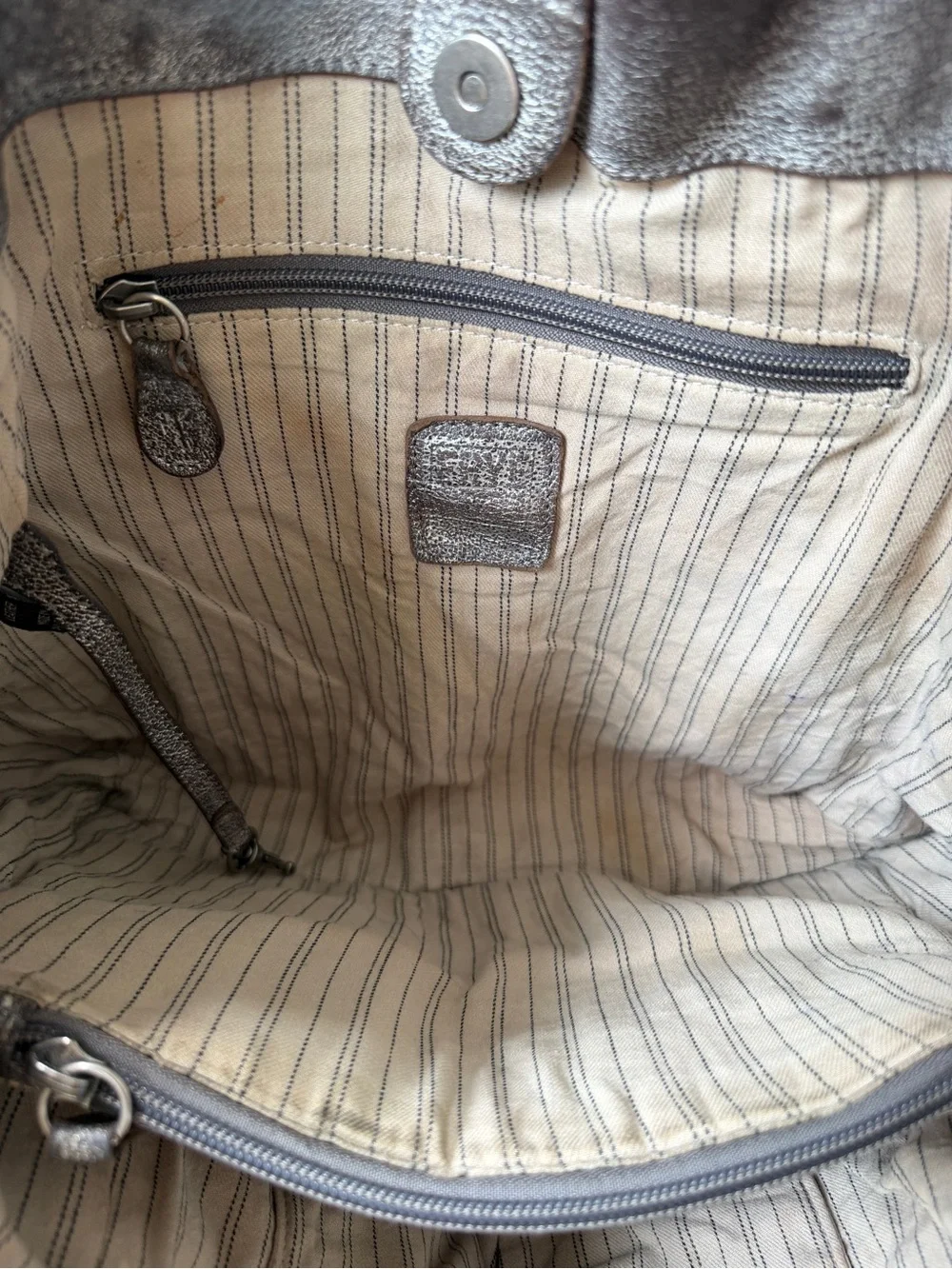 Frye Melissa Tote Ice Grey Leather Women’s Shoulder Bag
